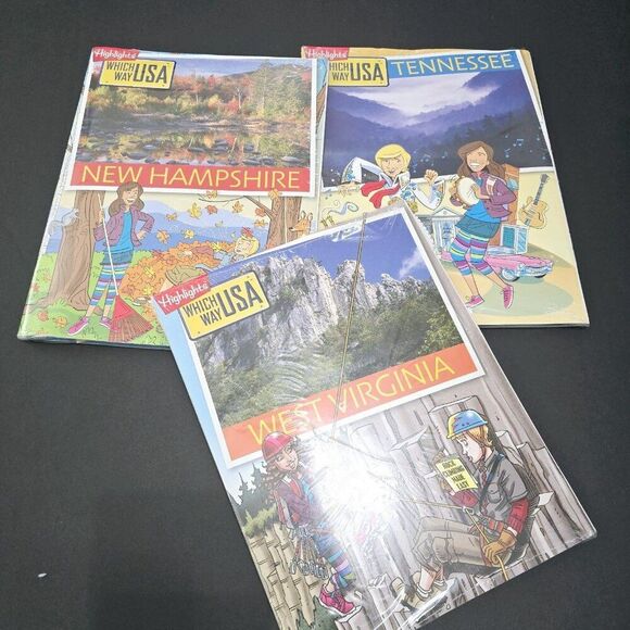 23 - Highlights Childrens Magazine STATE Which Way USA Puzzle Books - Picture 2 of 3